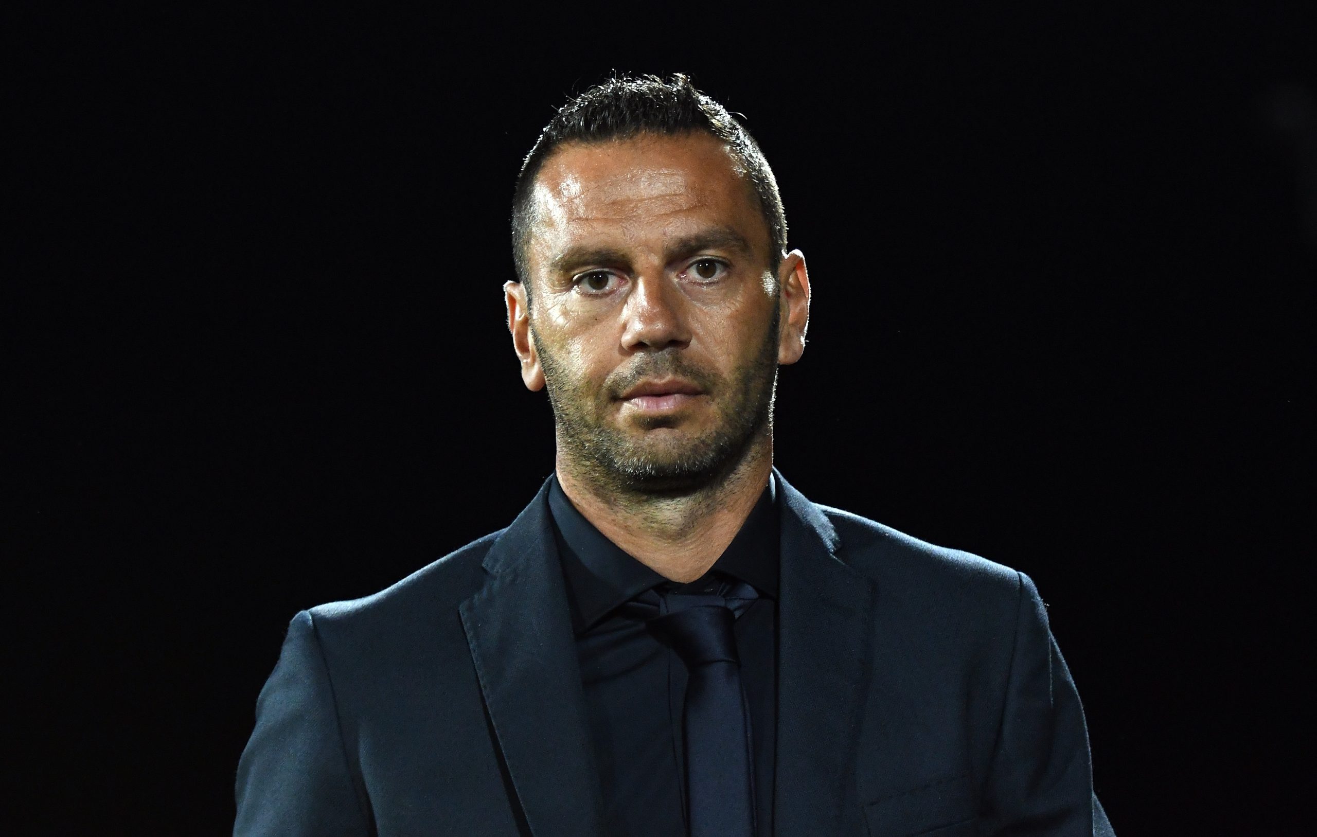 CITTADELLA, ITALY - SEPTEMBER 24: Luciano Zauri head coach of Pescara Calcio looks on during the Serie B match between Cittadella and Pescara Calcio on September 24, 2019 in Cittadella, Italy. (Photo by Alessandro Sabattini/Getty Images)