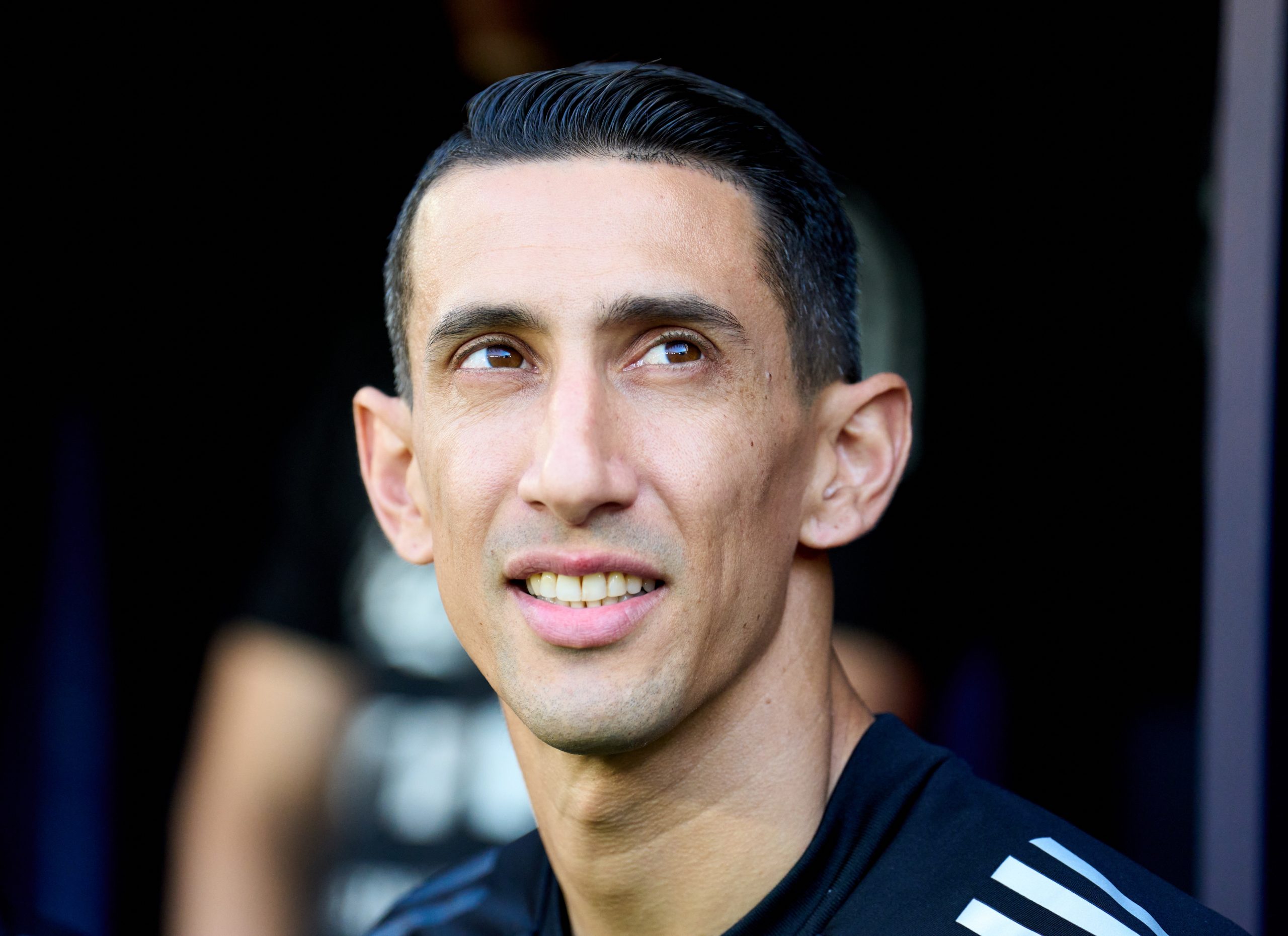 PAMPLONA, SPAIN - JUNE 05: Angel Di Maria of Argentina looks on during the international friendly match between Argentina and Estonia at Estadio El Sadar on June 05, 2022 in Pamplona, Spain. (Photo by Juan Manuel Serrano Arce/Getty Images)