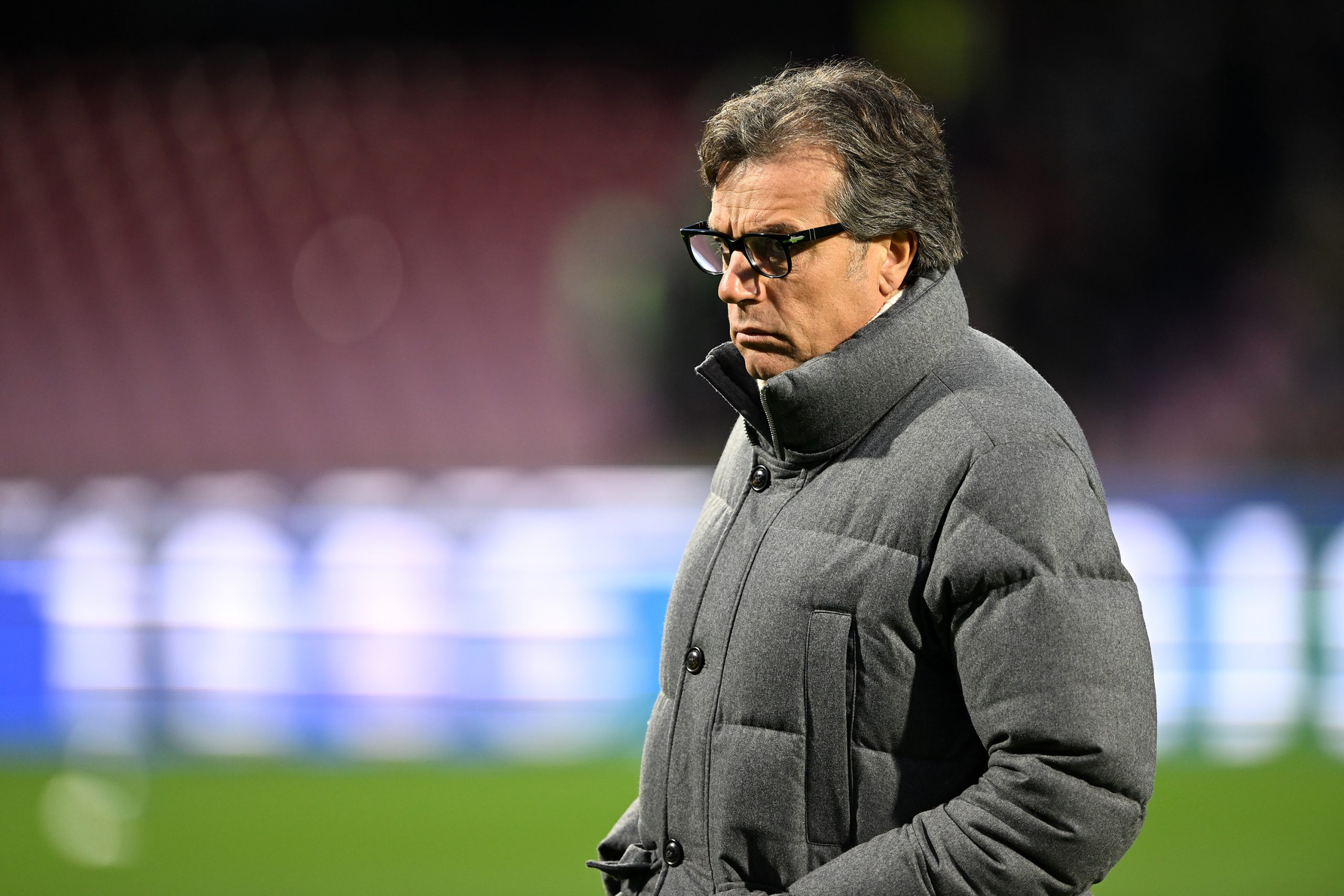 SALERNO, ITALY - JANUARY 21: Cristiano Giuntoli SSC Napoli Sports Director during the Serie A match between Salernitana and SSC Napoli at Stadio Arechi on January 21, 2023 in Salerno, Italy. (Photo by Francesco Pecoraro/Getty Images)