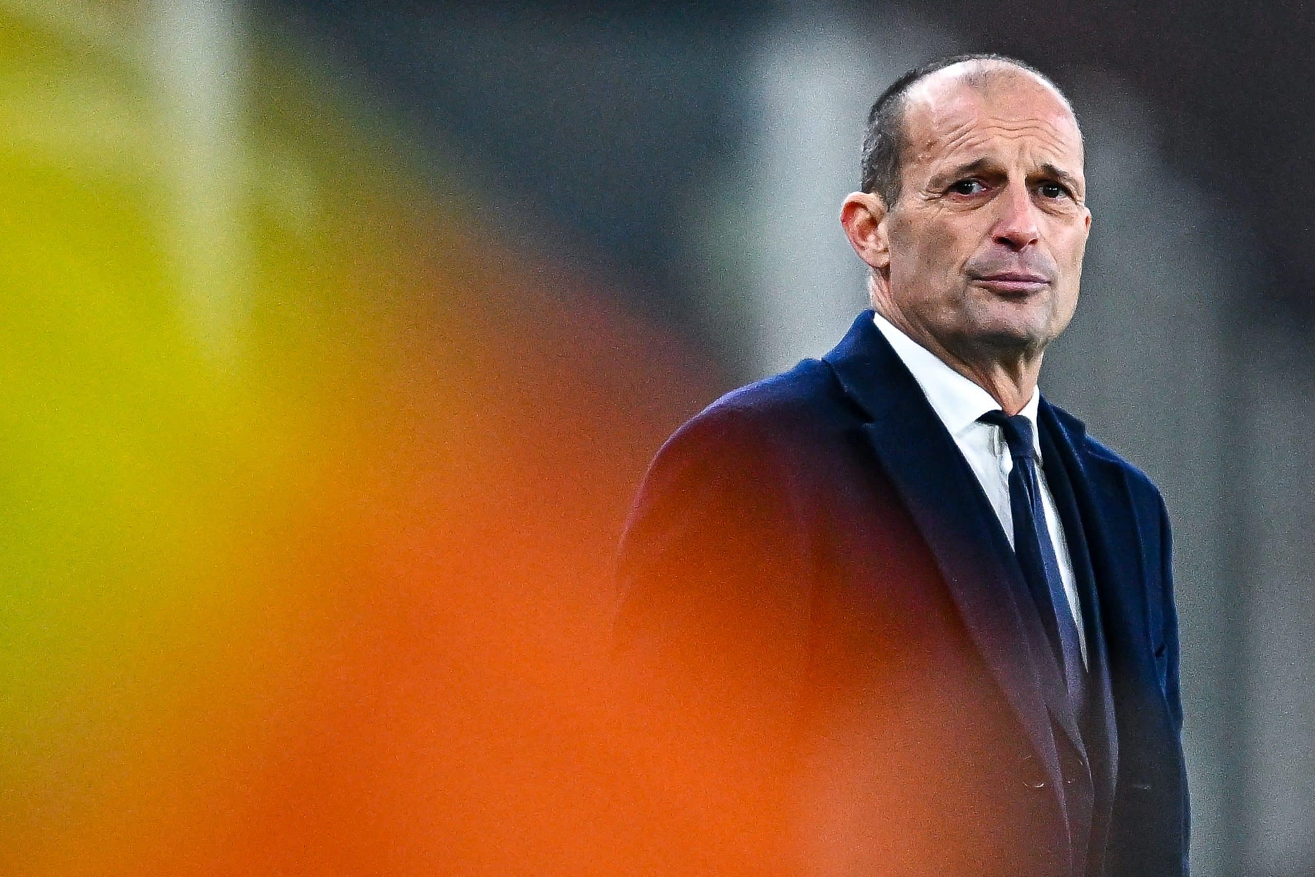 GENOA, ITALY - DECEMBER 15: Massimiliano Allegri, head coach of Juventus, looks on during the Serie A TIM match between Genoa CFC and Juventus at Stadio Luigi Ferraris on December 15, 2023 in Genoa, Italy. (Photo by Simone Arveda/Getty Images)