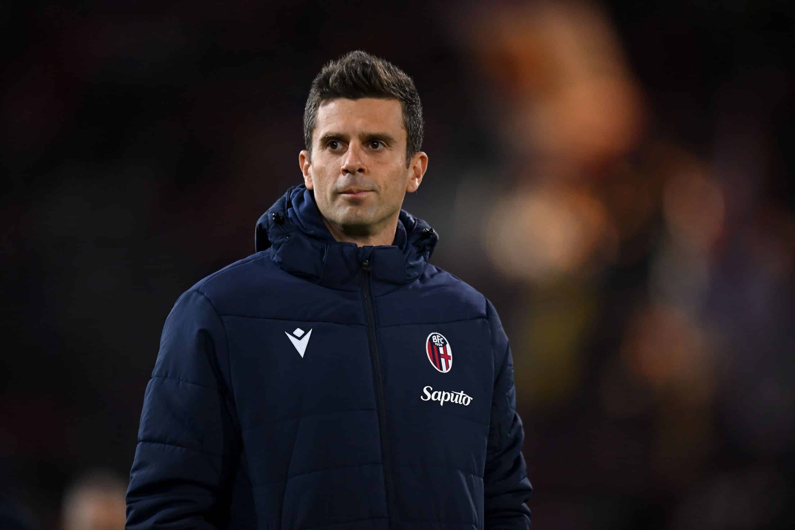BOLOGNA, ITALY - NOVEMBER 03: Thiago Motta head coach of Bologna FC during the Serie A TIM match between Bologna FC and SS Lazio at Stadio Renato Dall'Ara on November 03, 2023 in Bologna, Italy. (Photo by Alessandro Sabattini/Getty Images)