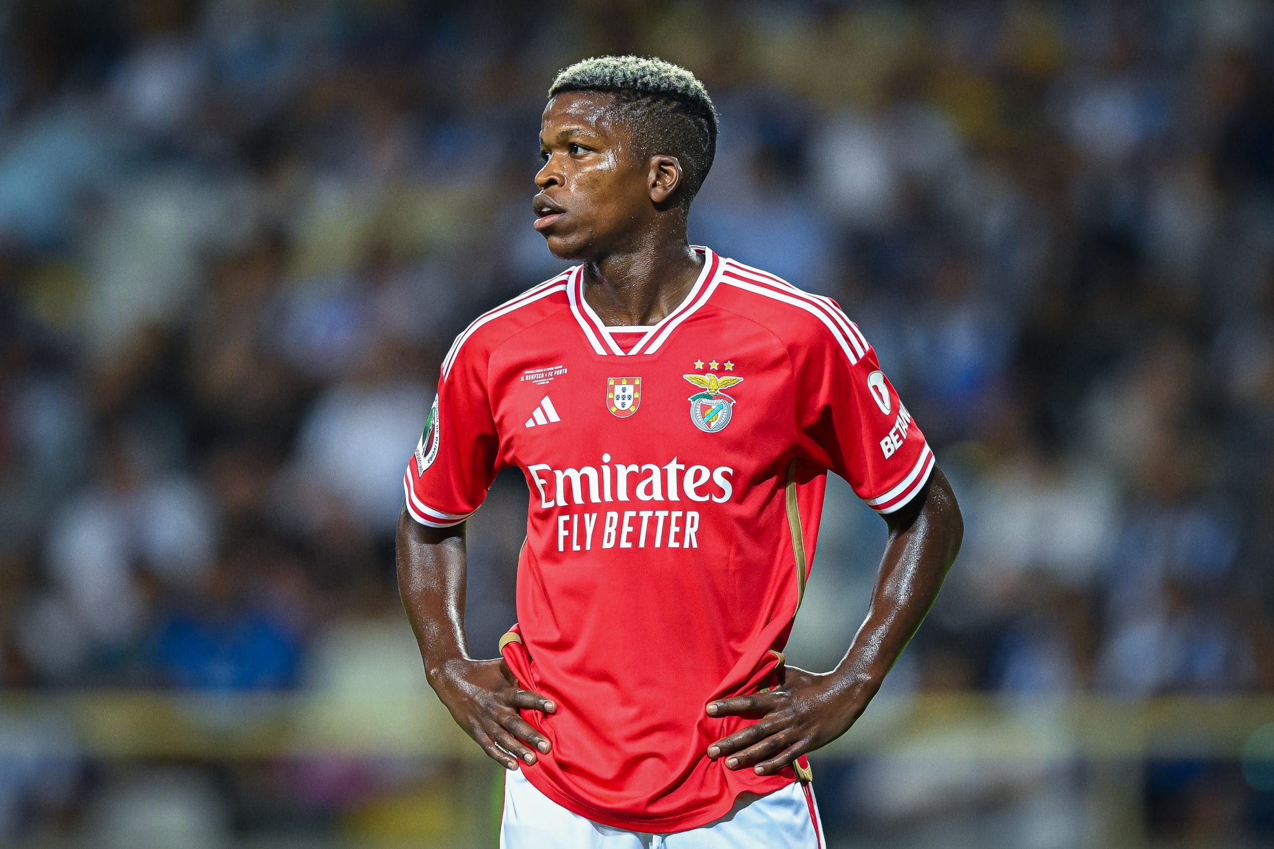 AVEIRO, PORTUGAL - AUGUST 9: Florentino Luís of SL Benfica reacts during the Supercopa de Portugal Final match between SL Benfica v FC Porto at Estadio Municipal de Aveiro on August 9, 2023 in Aveiro, Portugal. (Photo by Octavio Passos/Getty Images)
