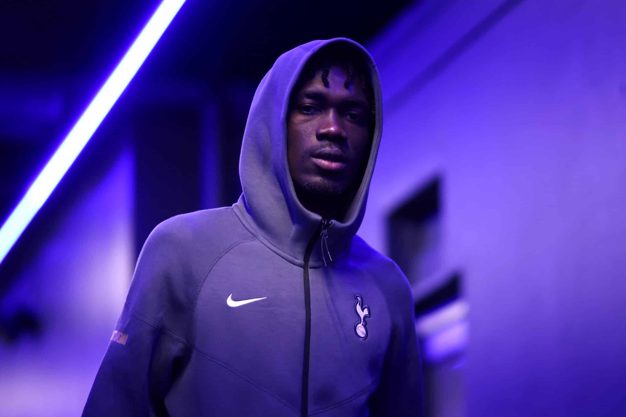 IPSWICH, ENGLAND - FEBRUARY 22: Yves Bissouma of Tottenham Hotspur arrives at the stadium prior to the Premier League match between Ipswich Town FC and Tottenham Hotspur FC at Portman Road on February 22, 2025 in Ipswich, England. (Photo by Paul Harding/Getty Images)